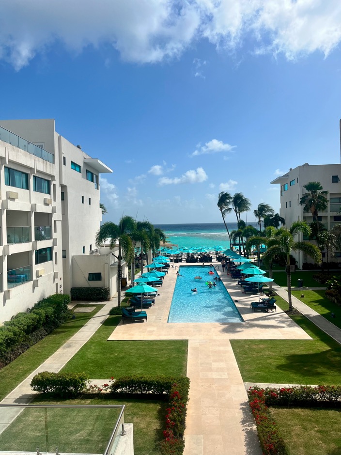 The pool area at The Sands Resort, Christ Church, Barbados, offering a relaxing space for guests and residents