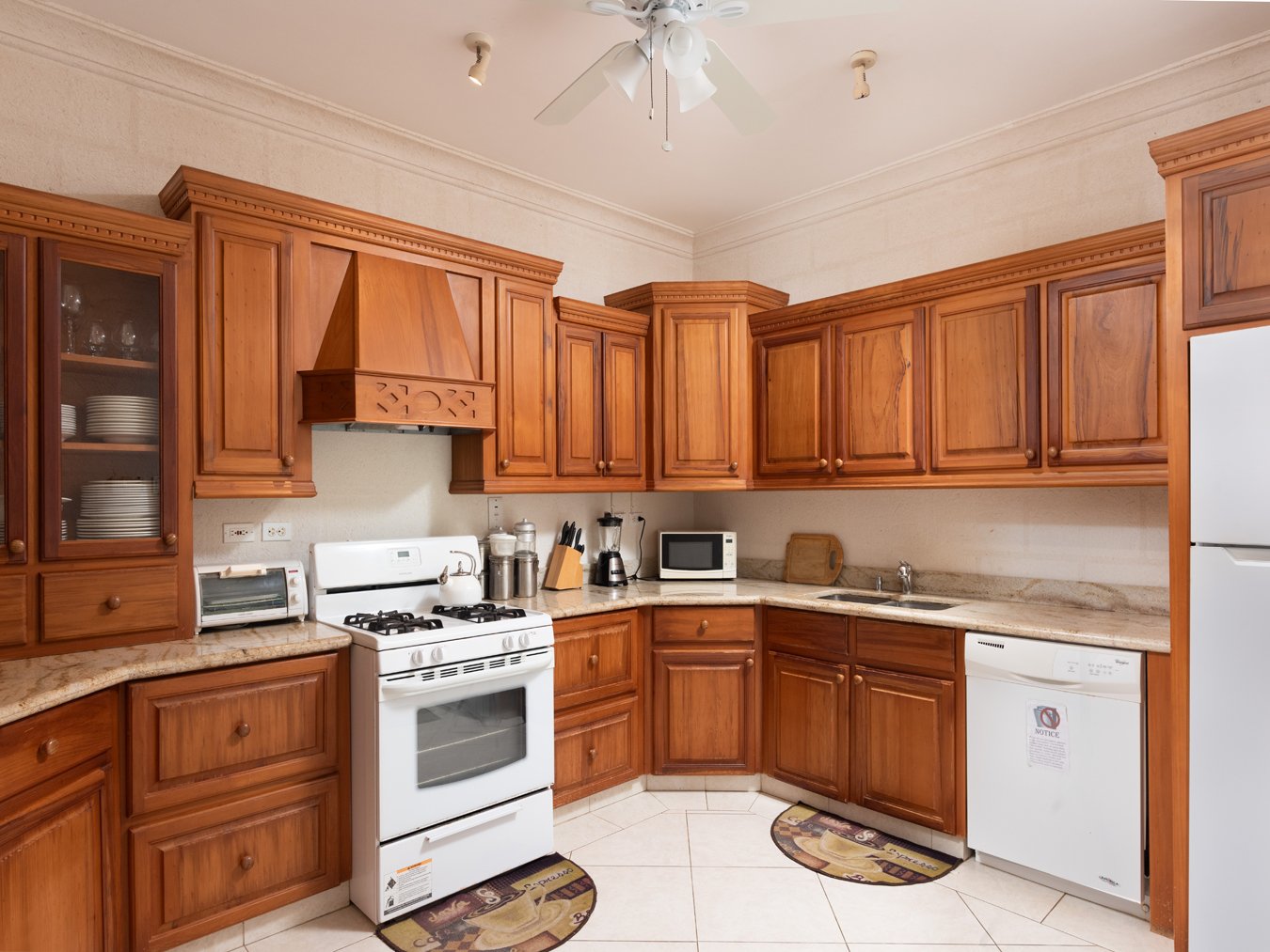 Fitted kitchen at Belle Rive villa in St Philip Barbados