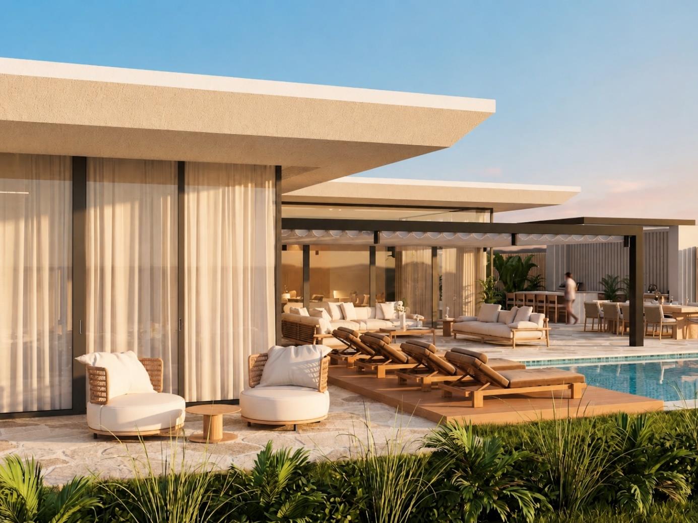 Villa Nautilus 222 — contemporary villa exterior and sun deck in the approved CO-LAB design