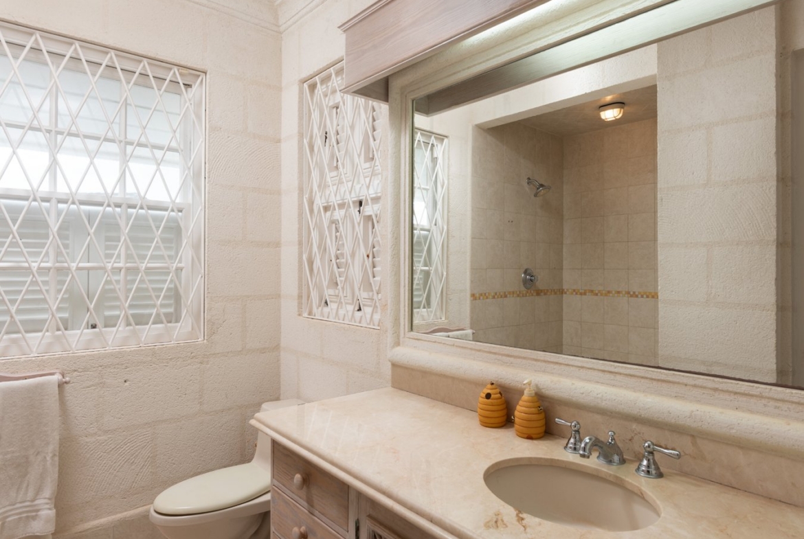 Bathroom at Belle Rive villa Barbados