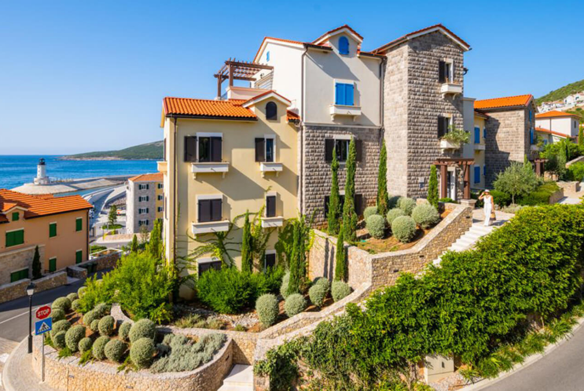 Marina Village Luštica Bay terrace and sea views